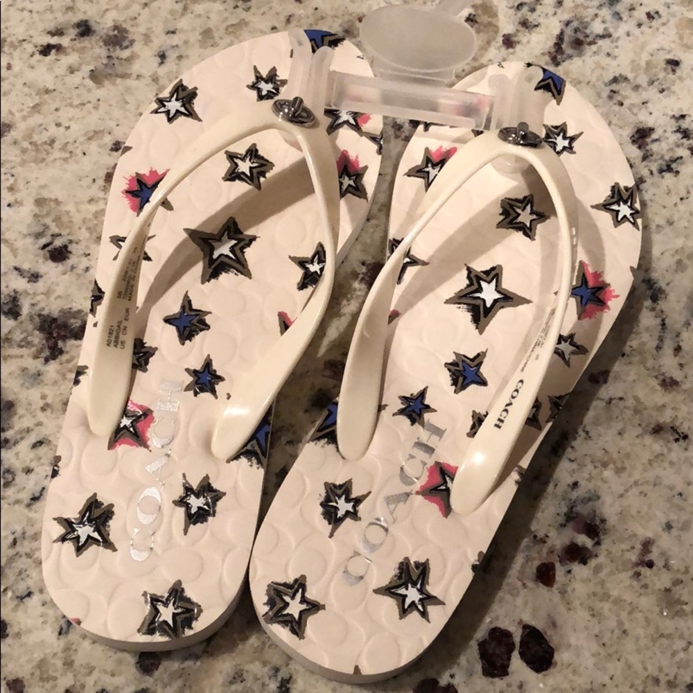 NEW Coach flip flops